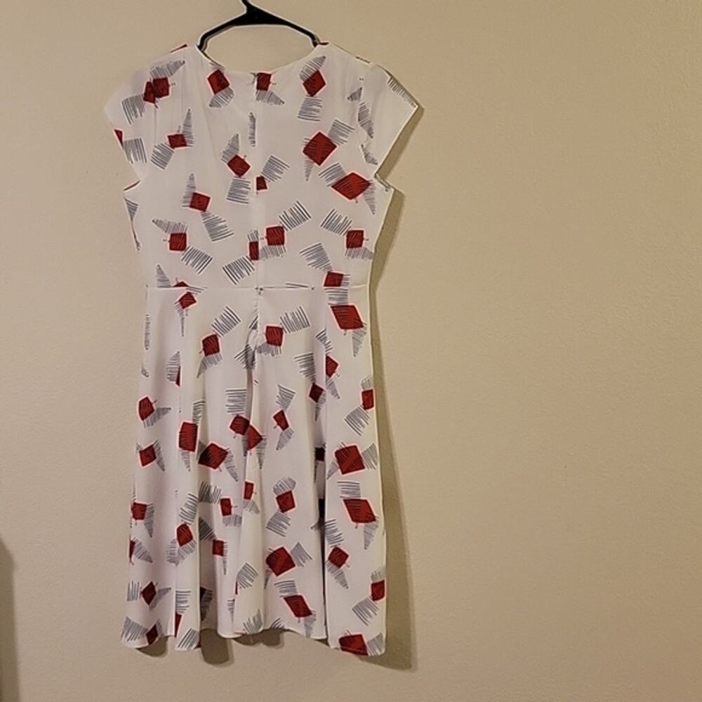 Rare Editions Women's Red, White, and Blue Midi Dress Size L - Picture 8 of 8